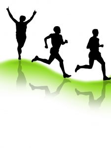 runners silhouette men