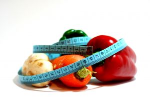 measuring  tape around vegetables