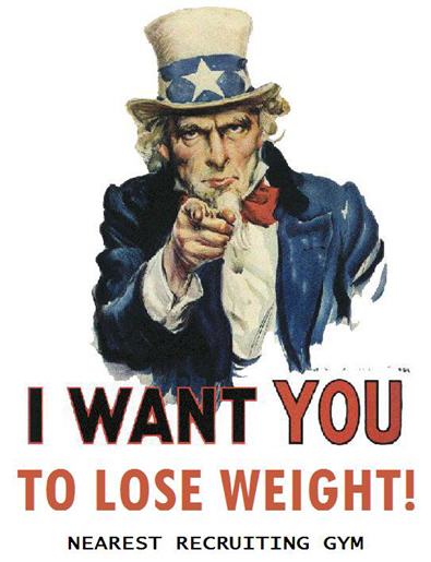 U.S. Wants You To Lose Weight - Recruiting Poster