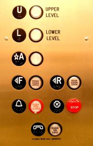 elevator buttons console